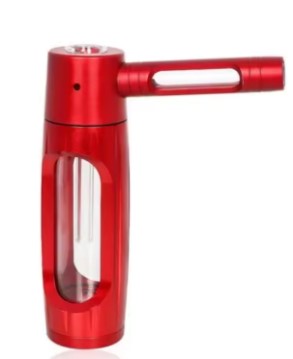 Portable Metal Smoking Pipe with 155mm Glass
