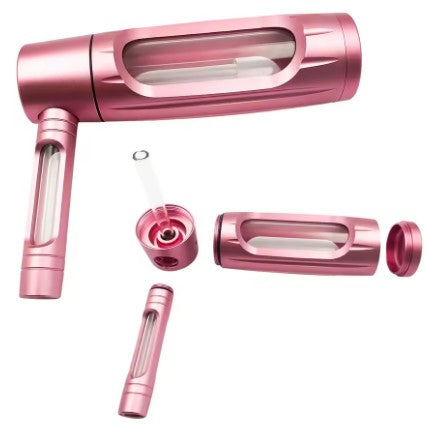 Portable Metal Smoking Pipe with 155mm Glass