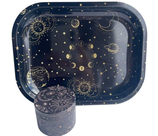 Moon and Star Tray and Grinder Combo.